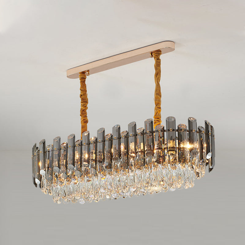 Crystal Dining Island Light Modern Kitchen Comedor de la lámpara colgante de cristal