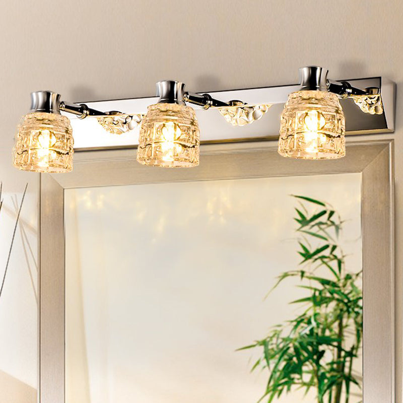 Makeup Mirror Light Modern Simple Stainless Steel Mirror Lamp Fixture for Bathroom Toilet