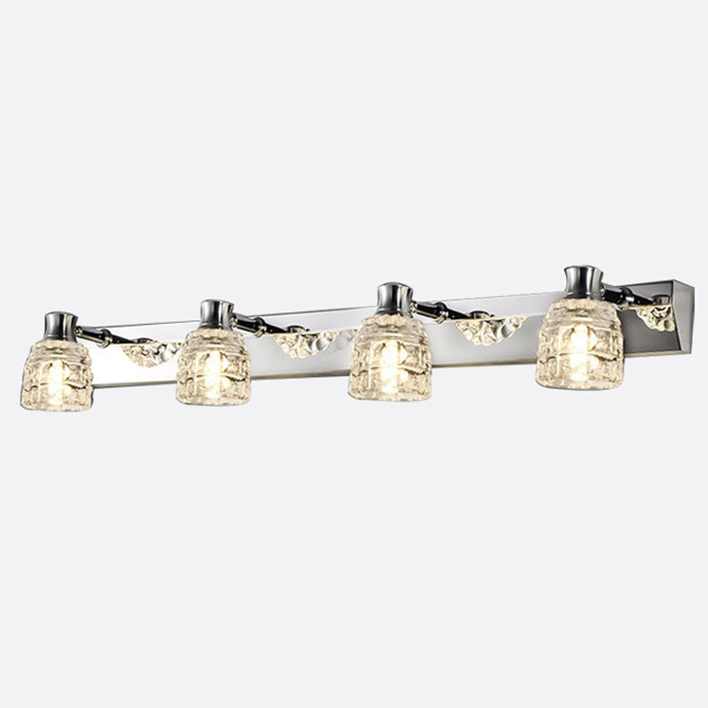 Makeup Mirror Light Modern Simple Stainless Steel Mirror Lamp Fixture for Bathroom Toilet