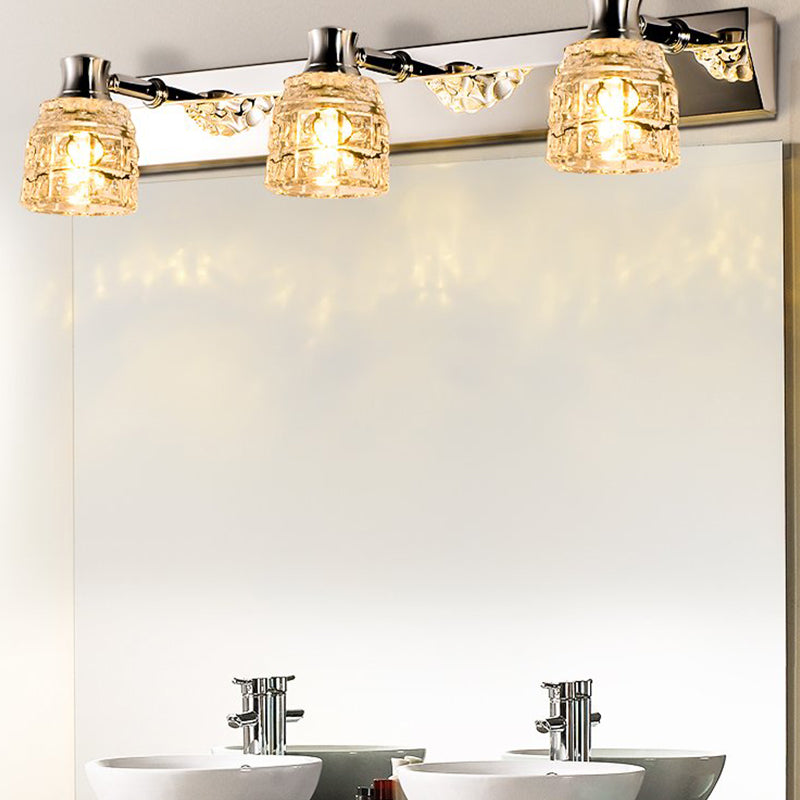 Makeup Mirror Light Modern Simple Stainless Steel Mirror Lamp Fixture for Bathroom Toilet