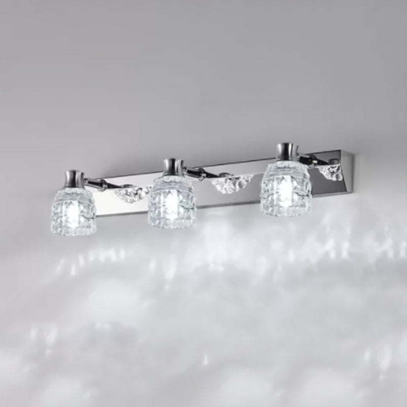 Makeup Mirror Light Modern Simple Stainless Steel Mirror Lamp Fixture for Bathroom Toilet