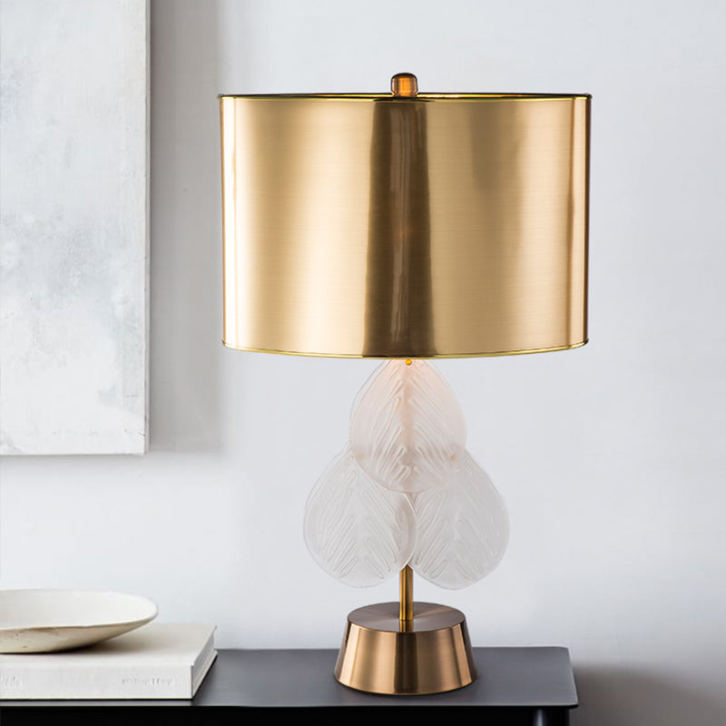 Tambour de batterie en métal lampe de nuit luxe 1 Éclairage de table de nuit de l'ampoule en or pour la chambre