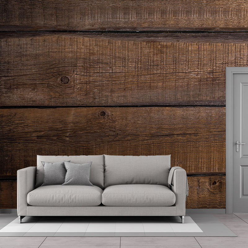 Industrial Style Wood Grain Mural Decorative Mildew Resistant Wall Decor