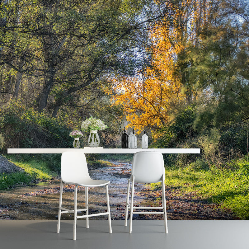 Illustration Forest Mural Wallpaper Decorative Mildew Resistant Wall Decor