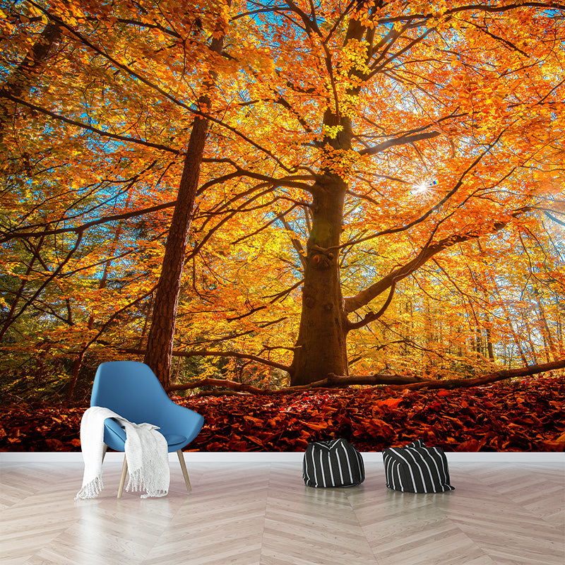 Modern Style Forest Mural Wallpaper Decorative Mildew Resistant Wall Decor