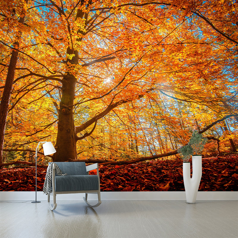 Modern Style Forest Mural Wallpaper Decorative Mildew Resistant Wall Decor