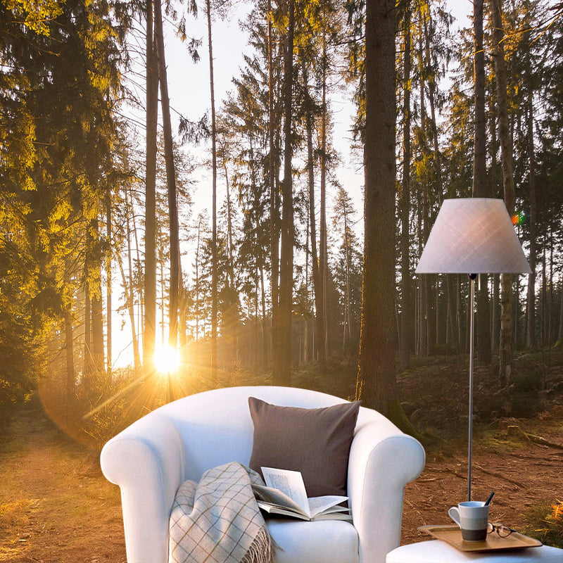 Contemporary Forest Mural Wallpaper Decorative Mildew Resistant Wall Decor