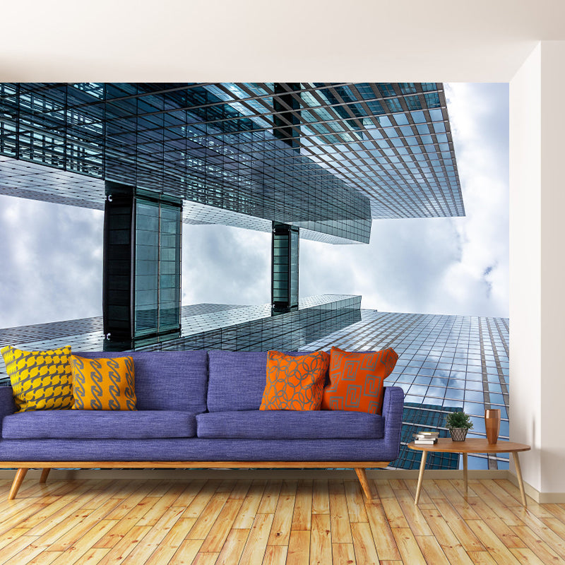 Contemporary Construction Mural Decorative Mildew Resistant Wall Covering