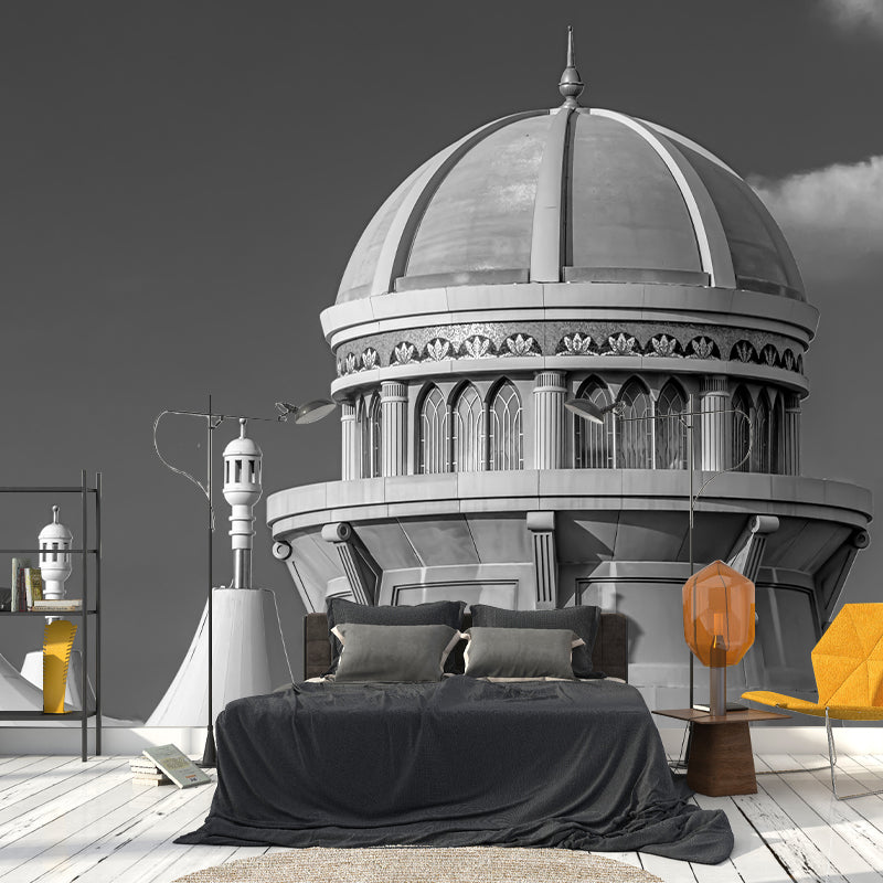 Construction Wall Mural Wallpaper Decorative Mildew Resistant Home Decor