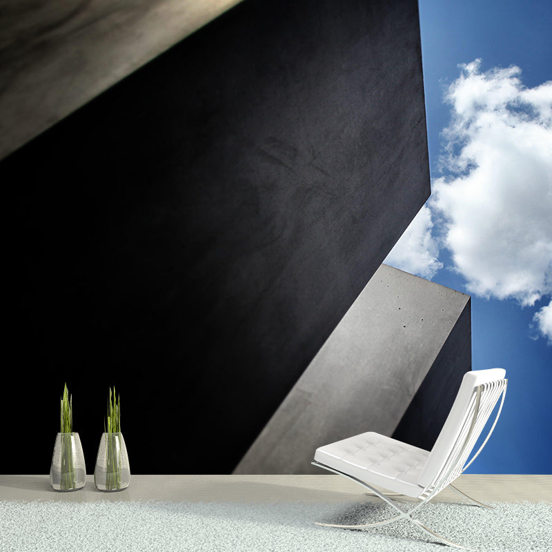 Construction Wall Mural Wallpaper Decorative Mildew Resistant Home Decor