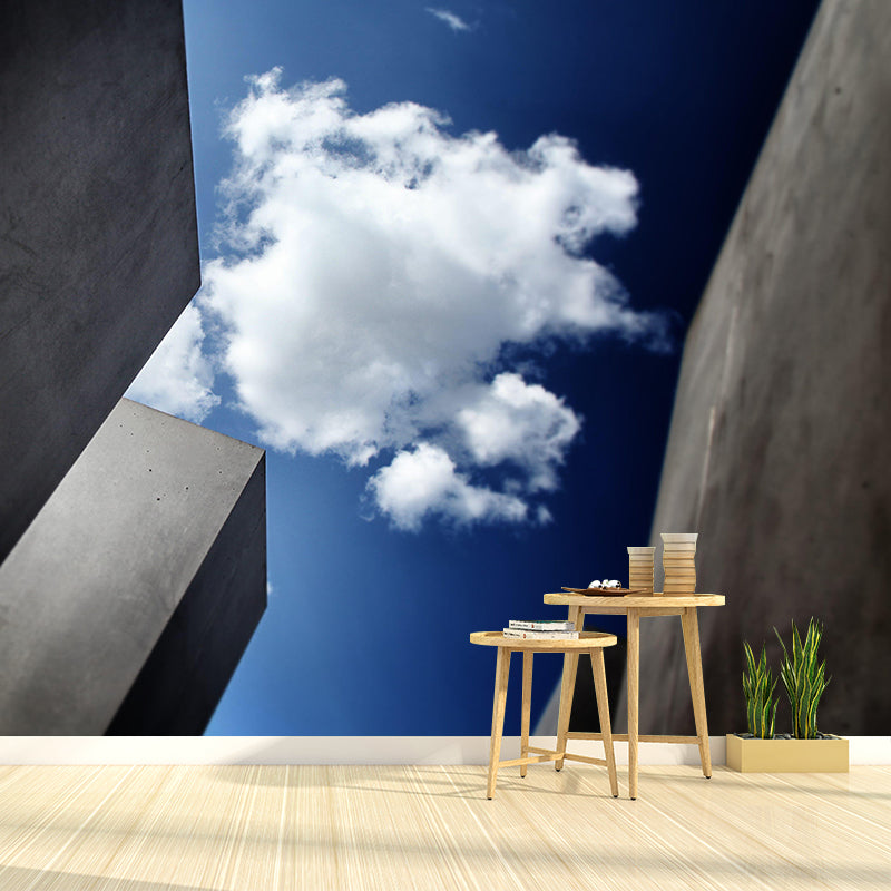 Construction Wall Mural Wallpaper Decorative Mildew Resistant Home Decor