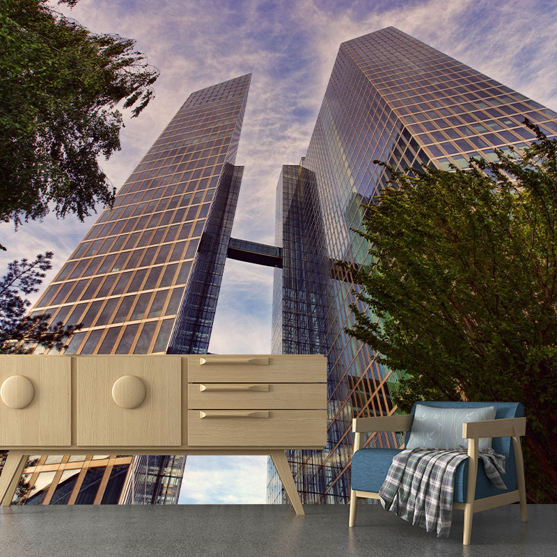 Construction Wall Mural Wallpaper Decorative Mildew Resistant Home Decor