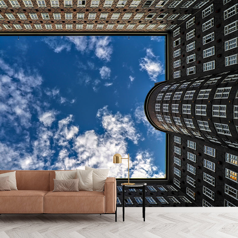 Contemporary Construction Mural Wallpaper Decorative Mildew Resistant for Decoration