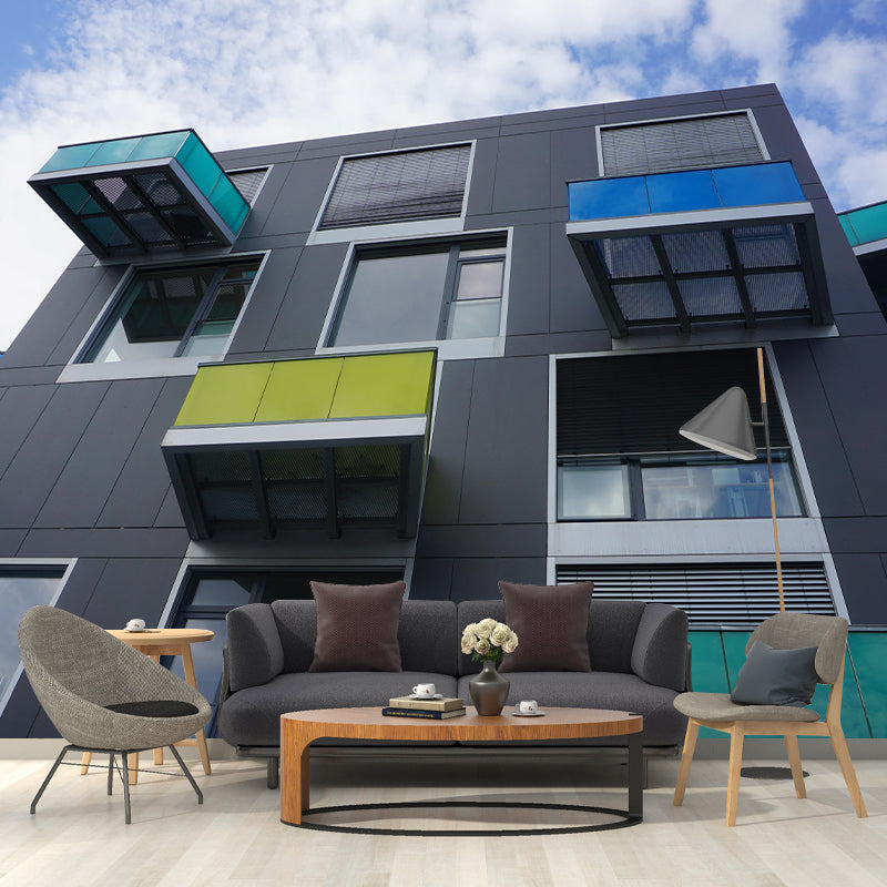 Contemporary Construction Mural Wallpaper Decorative Mildew Resistant for Decoration