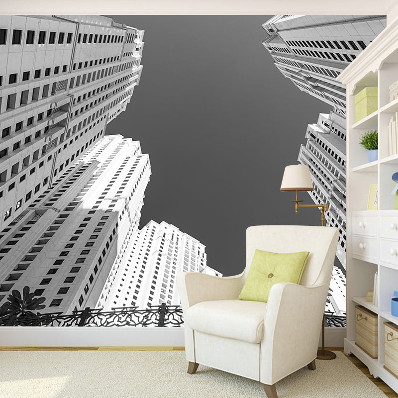 Contemporary Construction Mural Wallpaper Decorative Mildew Resistant for Decoration