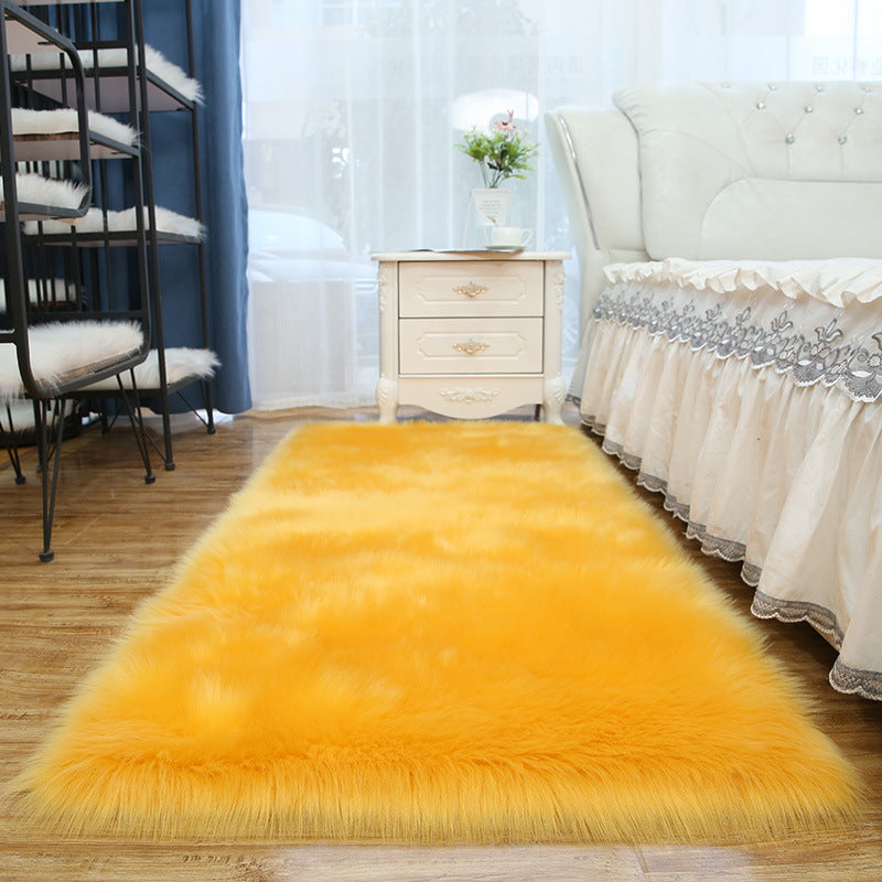 Eenvoud woonkamer tapijt funky gewoon tapijt polyester shag tapijt met niet-slip achterste