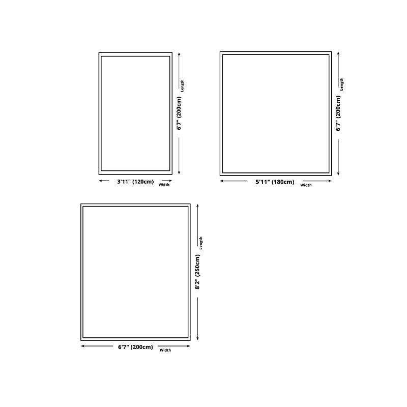 Gorgeous Gray Tone Carpet Modern Polyester Area Rug Living Room Area Rug with Non-Slip Backing