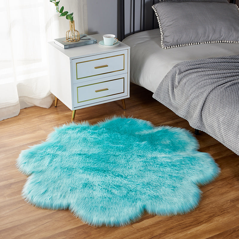 Stilvoller plüsch Teppich Vollfarbener Polyester Teppich Easy Care Teppich für Schlafzimmer