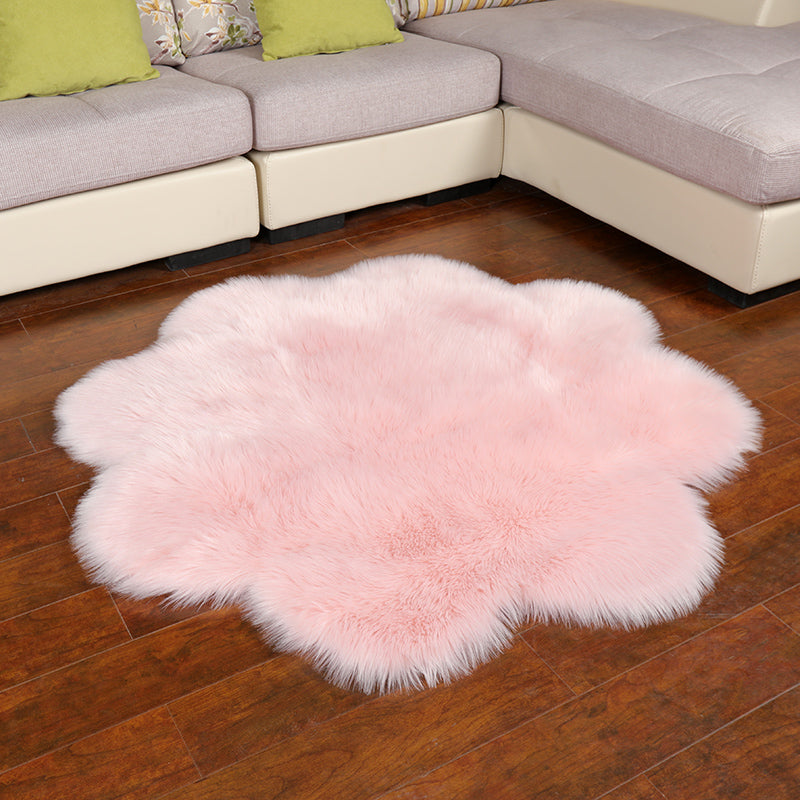 Stilvoller plüsch Teppich Vollfarbener Polyester Teppich Easy Care Teppich für Schlafzimmer