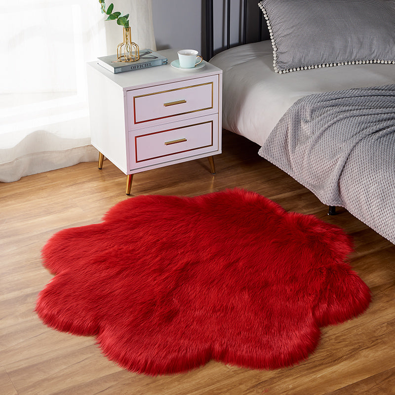 Stilvoller plüsch Teppich Vollfarbener Polyester Teppich Easy Care Teppich für Schlafzimmer