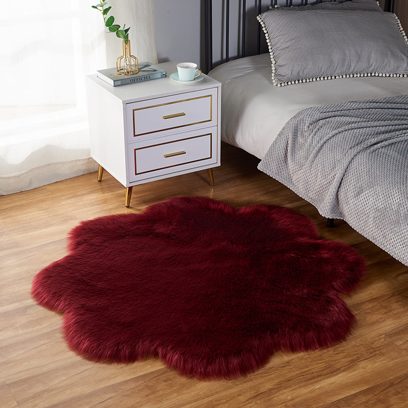 Stilvoller plüsch Teppich Vollfarbener Polyester Teppich Easy Care Teppich für Schlafzimmer