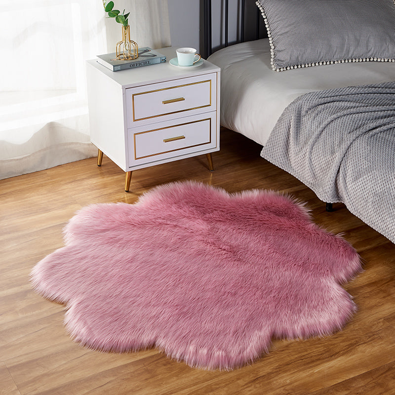 Stilvoller plüsch Teppich Vollfarbener Polyester Teppich Easy Care Teppich für Schlafzimmer