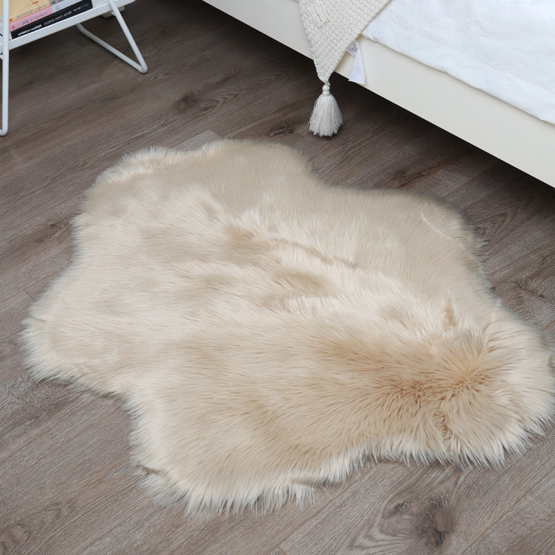 Chic en peluche tapis pur couleurs orlon tapis de soins faciles pour la chambre à coucher