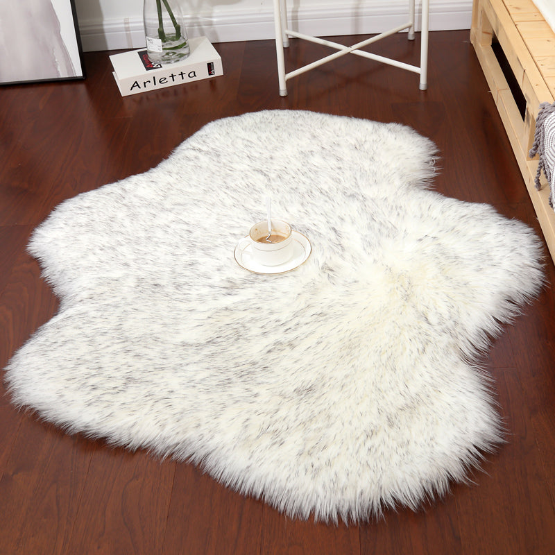 Chic en peluche tapis pur couleurs orlon tapis de soins faciles pour la chambre à coucher
