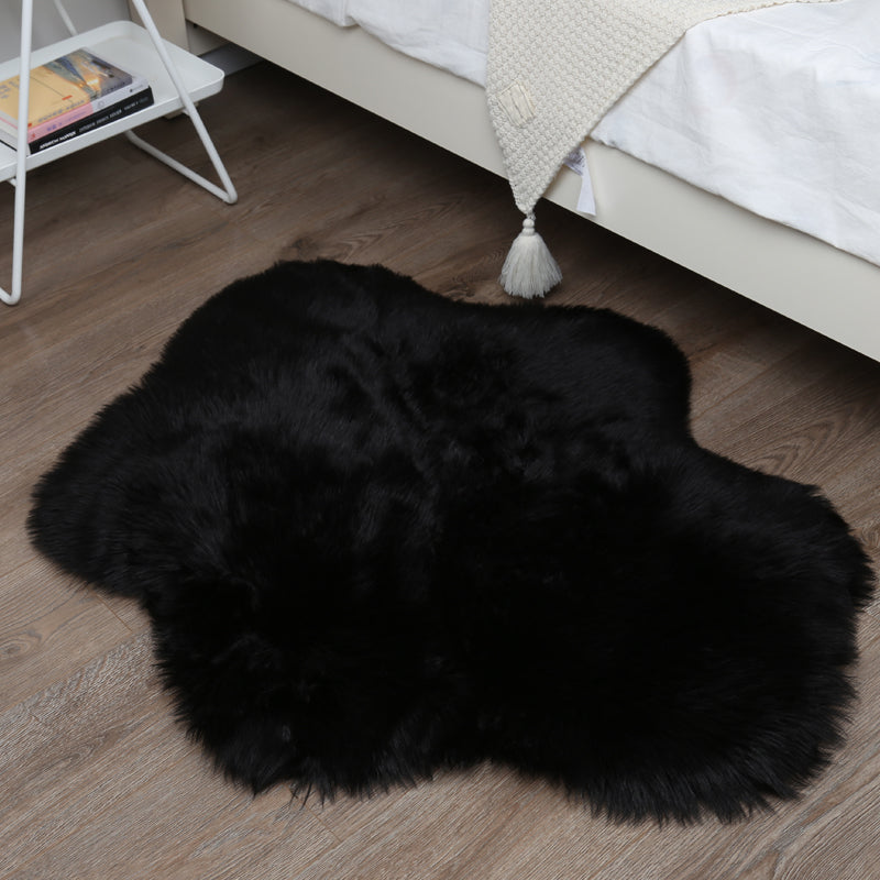 Chic en peluche tapis pur couleurs orlon tapis de soins faciles pour la chambre à coucher