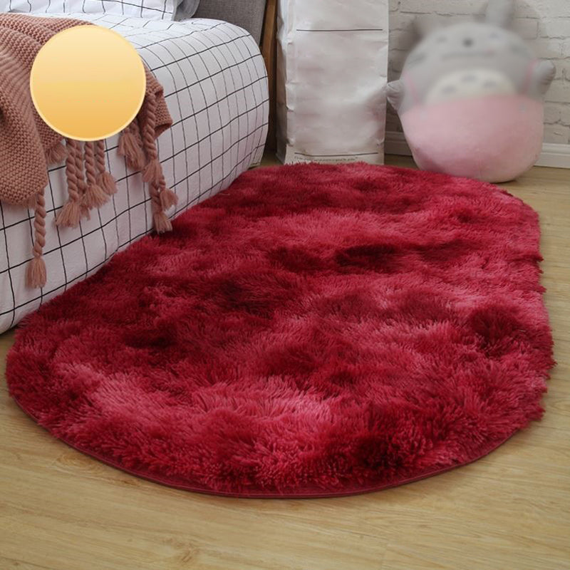 Tapis de couleur en polyester en peluche élégant tapis de soins faciles pour le salon