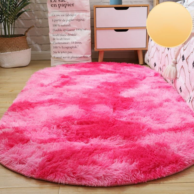 Tapis de couleur en polyester en peluche élégant tapis de soins faciles pour le salon