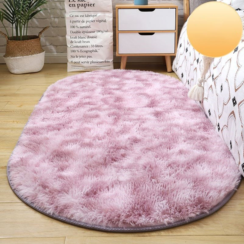 Tapis de couleur en polyester en peluche élégant tapis de soins faciles pour le salon