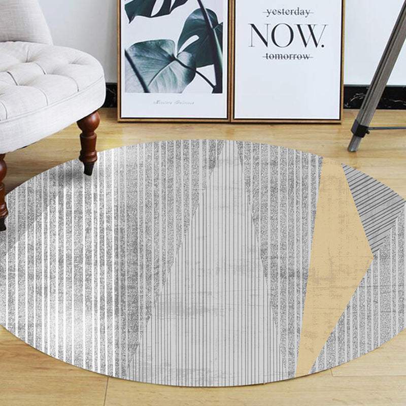 Stylish Modern Carpet Polyester Geometric Pattern Area Rug Non-Slip Backing Rug for Home Decor