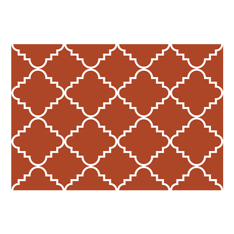 Blue Modern Rug Polyester Geometric Print Area Rug Easy Care Anti-Slip Rug for Drawing Room
