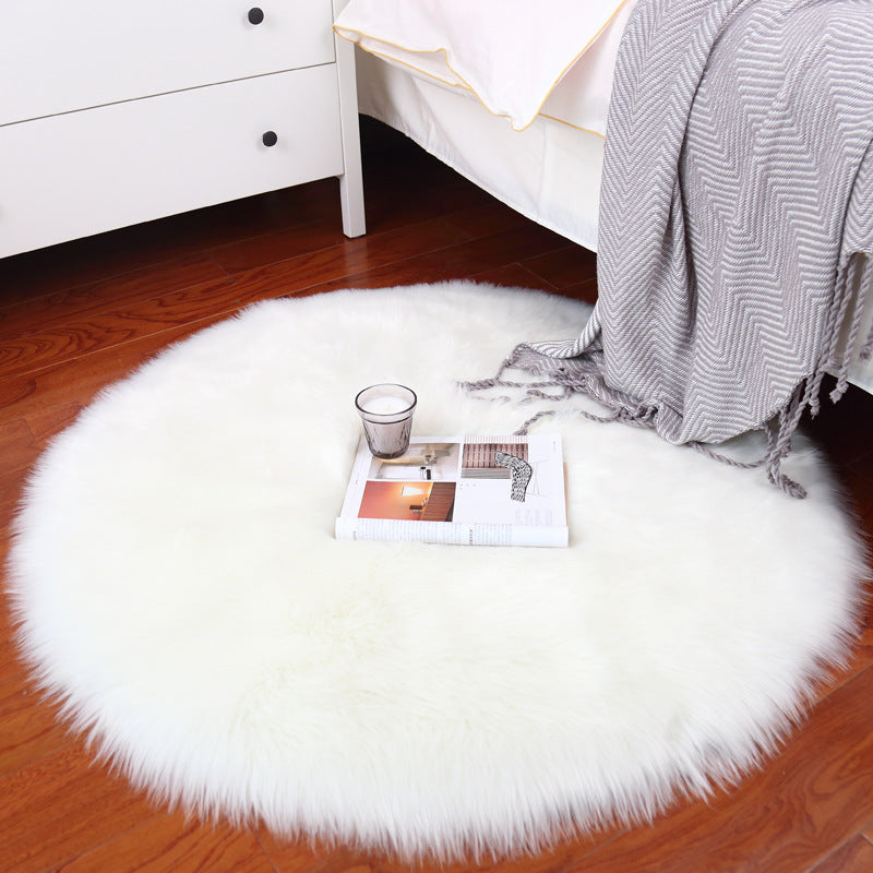 Pink Bedroom Area Rug Plush Orlon Area Carpet Solid Color Easy Care Rug