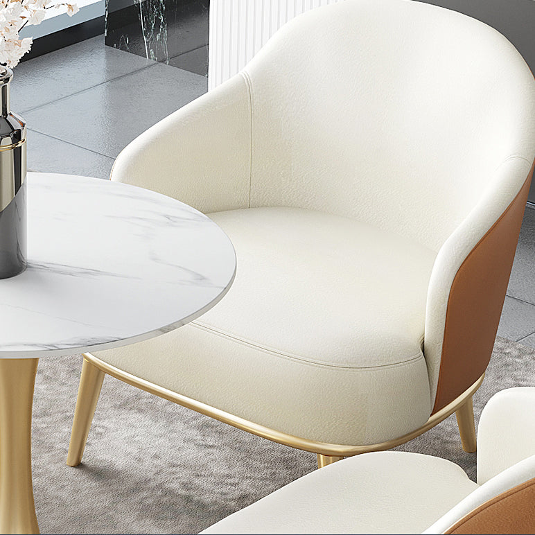 Traditional Luxury Dining Table Round Sintered Stone Dining Table with Tulip Base