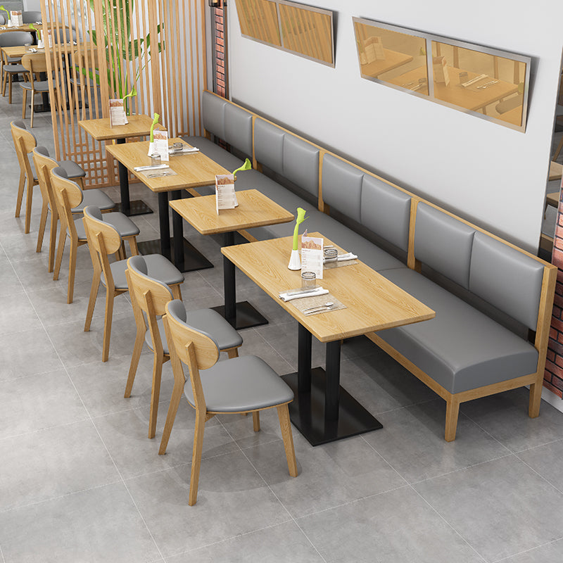 Industrial Dining Table Black Metal Base Table for Home Kitchen Dinner