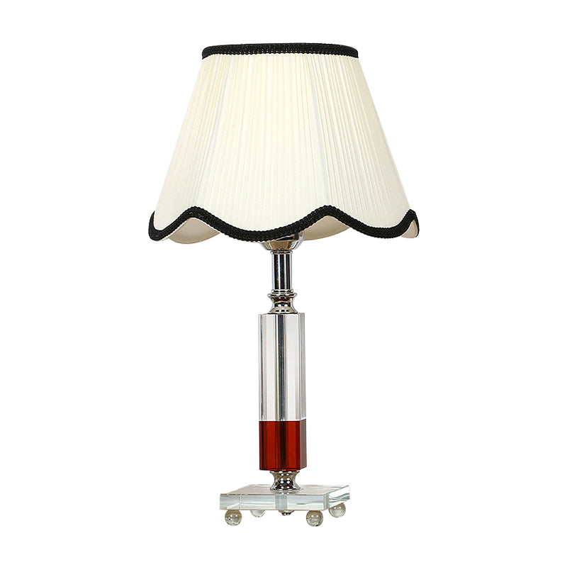 Weißer überbackener Nachttisch Licht Minimalist 1 Kopf klarer K9 Kristall Nachttisch Lampe für Schlafzimmer