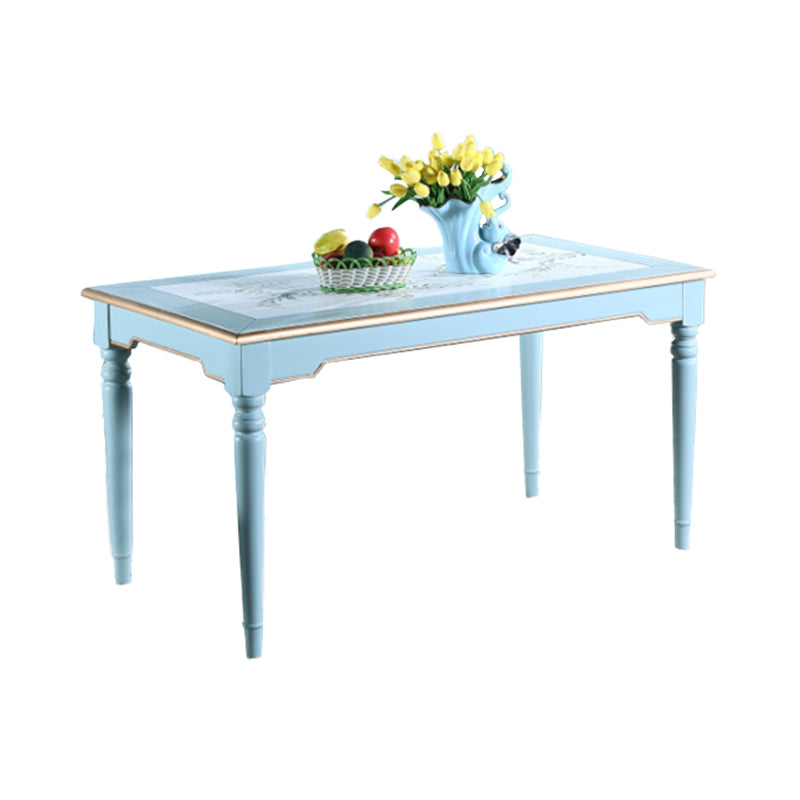 Mid-Century Modern Dining Table Solid Wood Rectangle Dining Table for Home Use