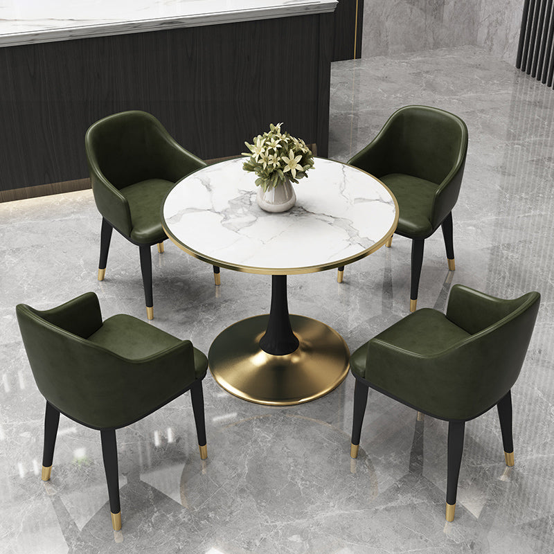 Tavolo da pranzo contemporaneo da 31,5 pollici tavolo rotondo per cucina e sala da pranzo