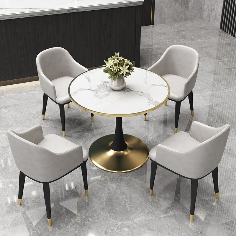 Tavolo da pranzo contemporaneo da 31,5 pollici tavolo rotondo per cucina e sala da pranzo