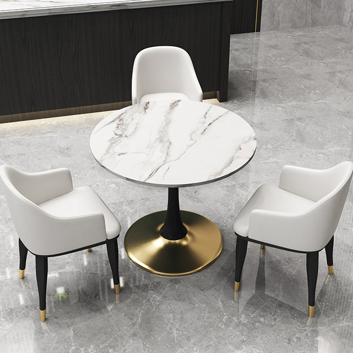 Tavolo da pranzo contemporaneo da 31,5 pollici tavolo rotondo per cucina e sala da pranzo