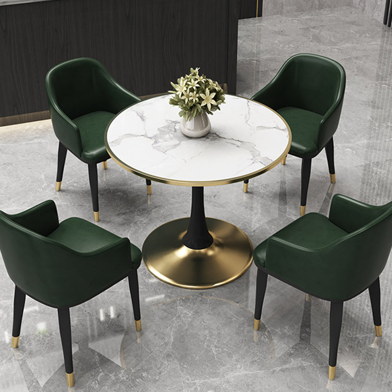 Tavolo da pranzo contemporaneo da 31,5 pollici tavolo rotondo per cucina e sala da pranzo