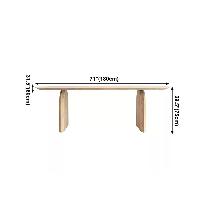 Ovale dinette tafel eenvoud stijl dubbele voetstukmeubels voor binnen