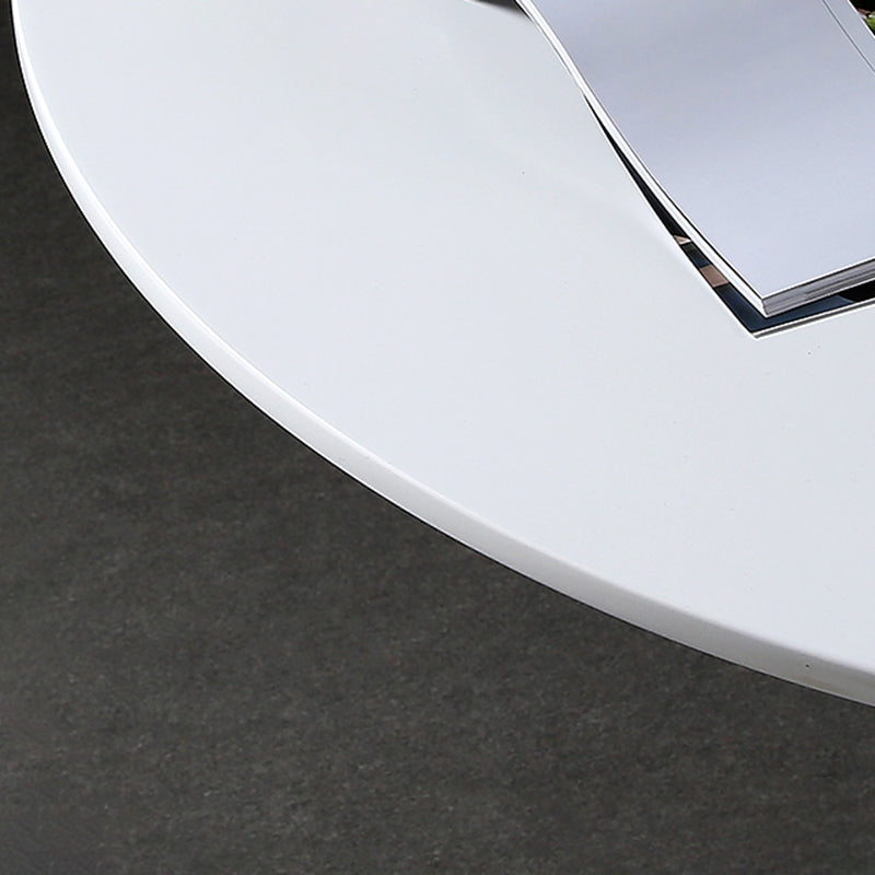 Metal Contemporary Round Dining Table Wood Top Table with Tulip
