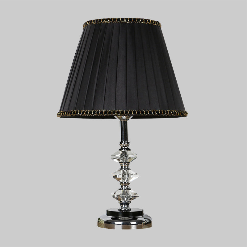 Simple Sweet Smant Simpured Night Light Light Clear K9 Crystal 1 Lámpara de mesa de sala de estar en negro