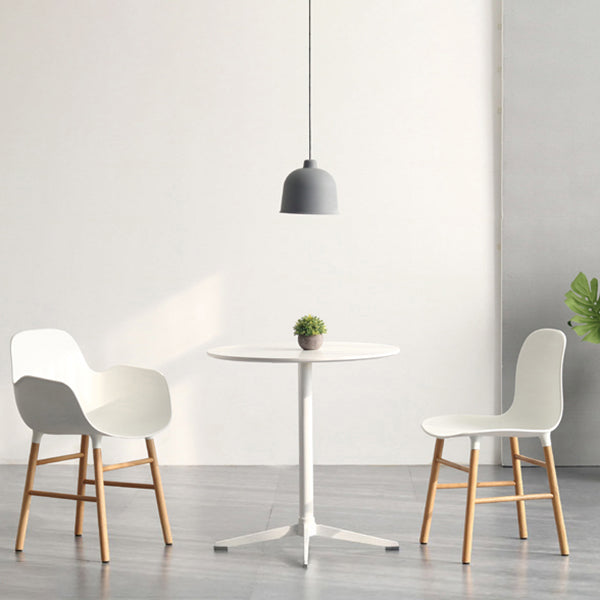 Metaal traditionele luxe ronde eettafel vervaardigd houten binnen tafel voor keuken