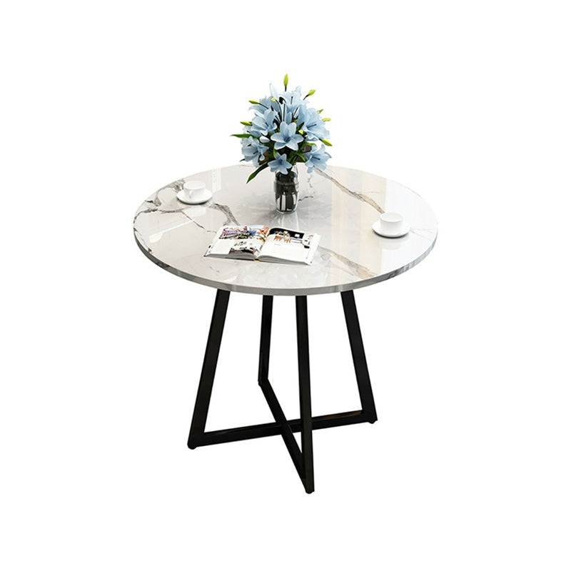 Mesa interior redonda de lujo tradicional de metal, mesa de madera fabricada con base de trineo