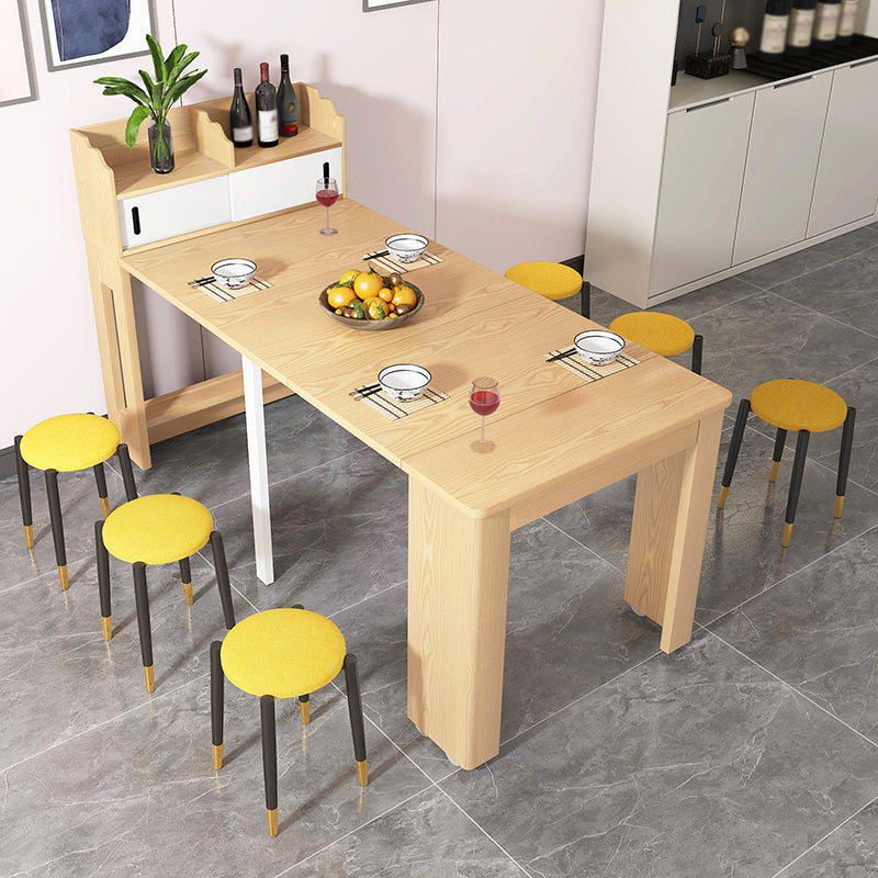 73 '' opvouwbare populier houten eettafel uitbreidbare rechthoektafel (alleen tafel)