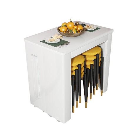 73 '' opvouwbare populier houten eettafel uitbreidbare rechthoektafel (alleen tafel)